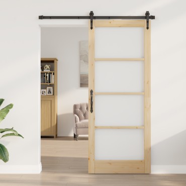 vidaXL Συρόμενη Πόρτα με Σετ Στήριξης 'ORKDAL'86x211 cm