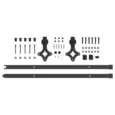 vidaXL Συρόμενη Πόρτα με Σετ hardware "ORKDAL" Λευκό Σοκολάτα Ξύλο Πεύκου, Εσωτερική Πόρτα "ORKDAL" Λευκή 83x232x4 εκ. Σοκολάτα Ξύλο Πεύκου