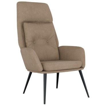 vidaXL Πολυθρόνα Relax Taupe από Συνθετικό Καστόρι 70x77x94cm 1 τεμ.