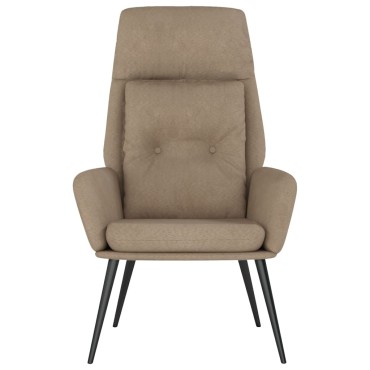 vidaXL Πολυθρόνα Relax Taupe από Συνθετικό Καστόρι 70x77x94cm 1 τεμ.