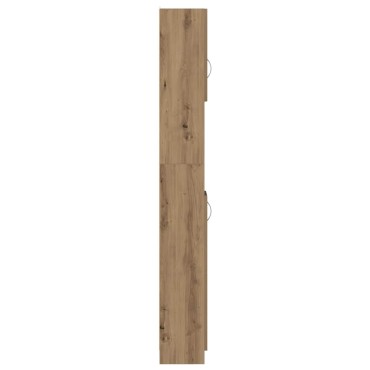 vidaXL Ντουλάπι Μπάνιου Χειροποίητο Δρυς 32x25,5x190cm από Τεχνητό Ξύλο