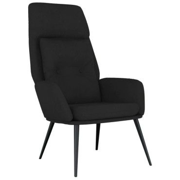 vidaXL Πολυθρόνα Relax Μαύρη από Συνθετικό Καστόρι 70x77x94cm 1 τεμ.
