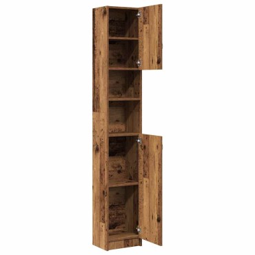 vidaXL Στήλη Μπάνιου Παλιό Ξύλο 32x25,5x190cm από Μοριοσανίδα 1 τεμ.