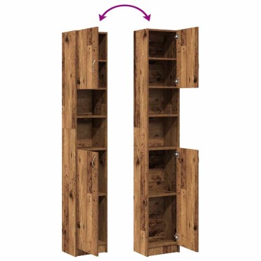 vidaXL Στήλη Μπάνιου Παλιό Ξύλο 32x25,5x190cm από Μοριοσανίδα 1 τεμ.