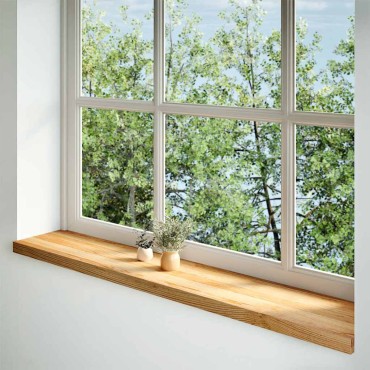 vidaXL Περβάζια παραθύρων 2 τεμ. Αν. Καφέ 140x30x2εκ. Μασίφ Ξύλο Δρυός