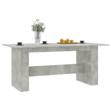 vidaXL Τραπεζαρία Γκρι του Σκυροδέματος 180x90x76cm από Επεξ. Ξύλο 1 τεμ.