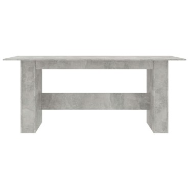 vidaXL Τραπεζαρία Γκρι του Σκυροδέματος 180x90x76cm από Επεξ. Ξύλο 1 τεμ.