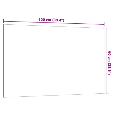 vidaXL Πίνακας Επιτοίχιος Μαγνητικός Λευκός 100 x 60 εκ. Ψημένο Γυαλί