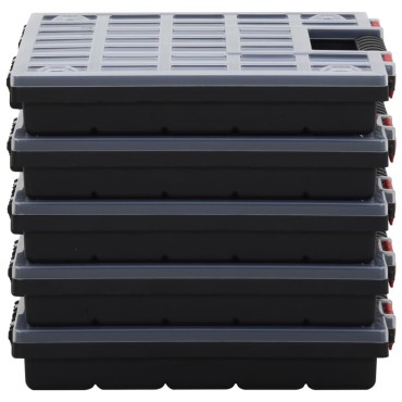 vidaXL Κουτιά Ταξινόμησης 5 τεμ. 40 x 30 x 5 εκ. από Πολυπροπυλένιο