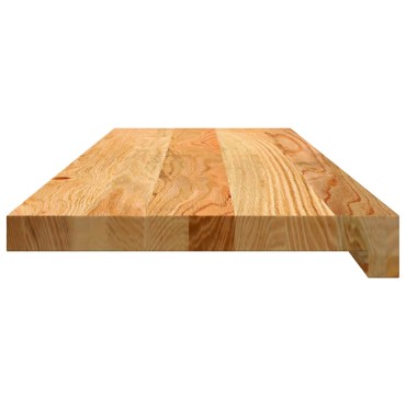 vidaXL Πατάκια Σκάλας 2 τεμ. Ανοιχτό Καφέ 80x25x2 cm Ξύλο Δρυός