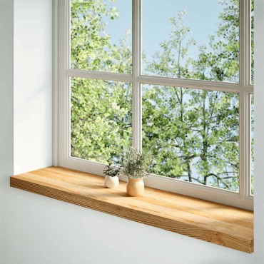 vidaXL Περβάζια παραθύρων 2 τεμ. Αν. Καφέ 100x30x2εκ. Μασίφ Ξύλο Δρυός