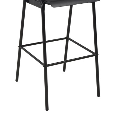 vidaXL Σετ Επίπλων Μπαρ 3 τεμ. Μαύρο Ατσάλινο 60x60x108cm