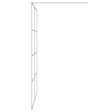 vidaXL Διαχωριστικό Ντουζιέρας Ασημί 140 x 195 εκ. Διάφανο Γυαλί ESG