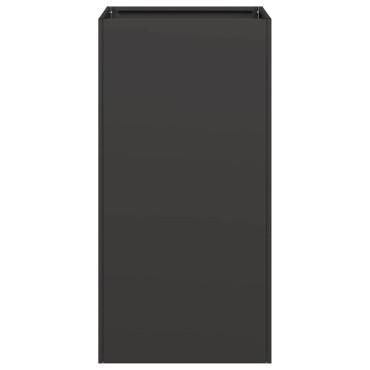 vidaXL Ζαρντινιέρα Μαύρη 40x40x80 εκ. από Χάλυβα Ψυχρής Έλασης