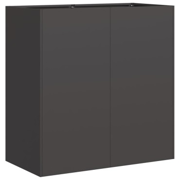 vidaXL Ζαρντινιέρα Μαύρη 80x40x80 εκ. από Χάλυβα Ψυχρής Έλασης