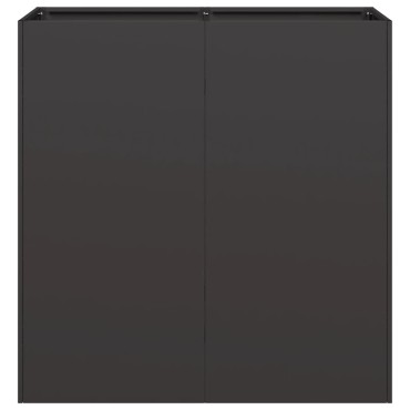 vidaXL Ζαρντινιέρα Μαύρη 80x40x80 εκ. από Χάλυβα Ψυχρής Έλασης