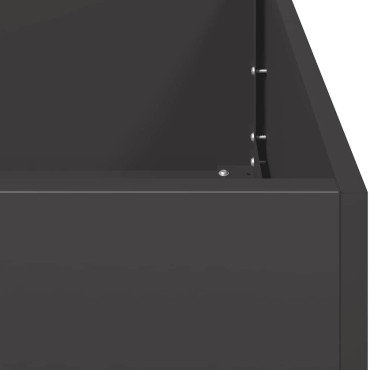 vidaXL Ζαρντινιέρα Μαύρη 80x40x80 εκ. από Χάλυβα Ψυχρής Έλασης