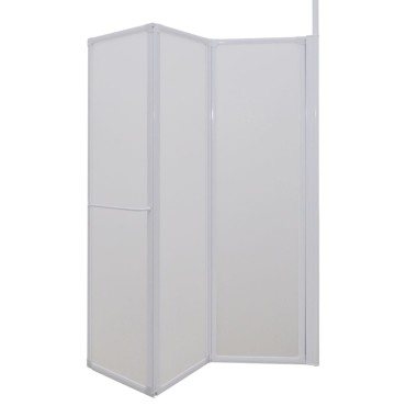 Διαχωριστικό Μπάνιου Επιτοίχιο Σχήμα L 70x120x137εκ 4 Πτυσσόμενα Πάνελ