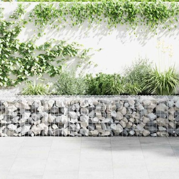 vidaXL Συρματοκιβώτιο Τοίχος 300x30x50cm Γαλβαν. Χάλυβας + Καλύμματα