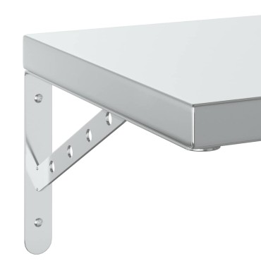 vidaXL Ράφια Τοίχου 2 τεμ. Ασημί 50x30cm Ανοξείδωτο Ατσάλι