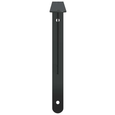 vidaXL Στηρίγματα Ραφιών 4 τεμ. Ασημί 40x2,5x25cm Ανοξείδωτο Μαύρο