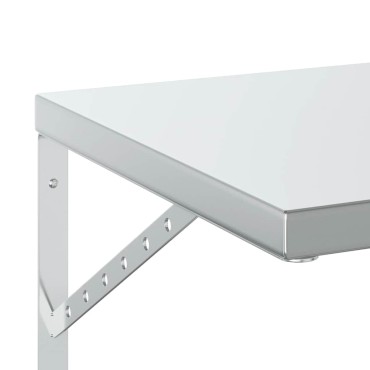 vidaXL Ράφια Τοίχου 2 τεμ. Ασημί 100x40cm Ανοξείδωτο Ατσάλι