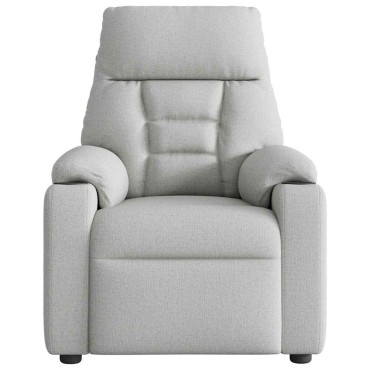 vidaXL καρέκλα ανάκλισης μασάζ Cloud Grey Fabric