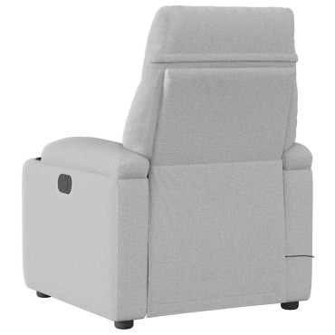 vidaXL καρέκλα ανάκλισης μασάζ Cloud Grey Fabric