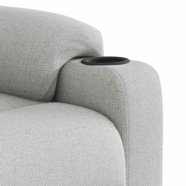 vidaXL καρέκλα ανάκλισης μασάζ Cloud Grey Fabric