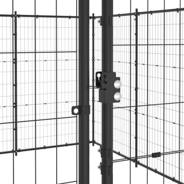 vidaXL Κλουβί Σκύλου Εξωτερικού Χώρου 33,88 μ² από Ατσάλι