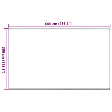 vidaXL Χαλί Σκηνής Καφέ 300 x 600 εκ.