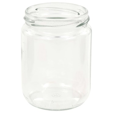 vidaXL Βάζα Μαρμελάδας 96 τεμ. 230 ml Γυάλινα με Κόκκινα/Λευκά Καπάκια