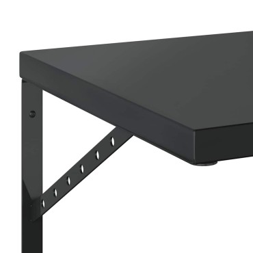 vidaXL Ράφια Τοίχου 2 τεμ. Μαύρο 50x40cm Ανοξείδωτο Ατσάλι
