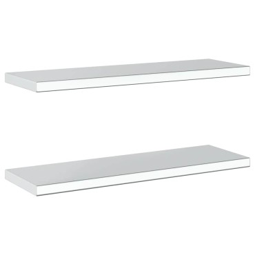 vidaXL Ράφια Τοίχου 2 τεμ. Ασημί 75x23,5x3cm Ανοξείδωτο Ατσάλι