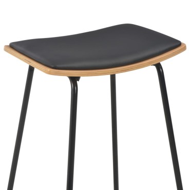 vidaXL Σετ Επίπλων Μπαρ 3 τεμ. Μαύρο από Ατσάλι 60x60x108cm