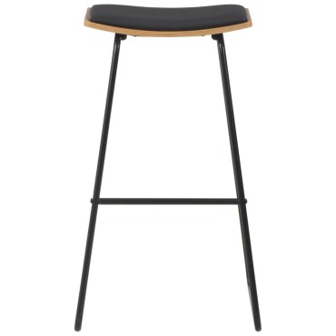 vidaXL Σετ Επίπλων Μπαρ 3 τεμ. Μαύρο από Ατσάλι 60x60x108cm