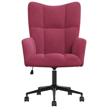 vidaXL Πολυθρόνα Relax Μπορντό Βελούδινη 61,5x69x(94,5-102)cm 1 τεμ.