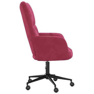 vidaXL Πολυθρόνα Relax Μπορντό Βελούδινη 61,5x69x(94,5-102)cm 1 τεμ.