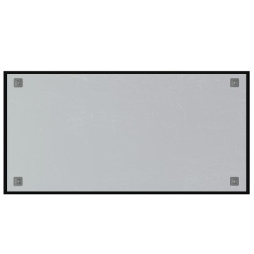 vidaXL Πίνακας Επιτοίχιος Μαγνητικός Μαύρος 100 x 50 εκ. Ψημένο Γυαλί