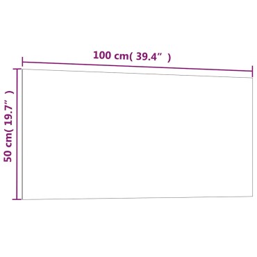 vidaXL Πίνακας Επιτοίχιος Μαγνητικός Μαύρος 100 x 50 εκ. Ψημένο Γυαλί