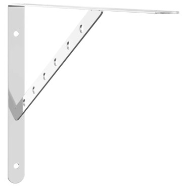 vidaXL Στηρίγματα Ραφιών 4 τεμ. Ασημί 40x2,5x25cm Ανοξείδωτο Ατσάλι