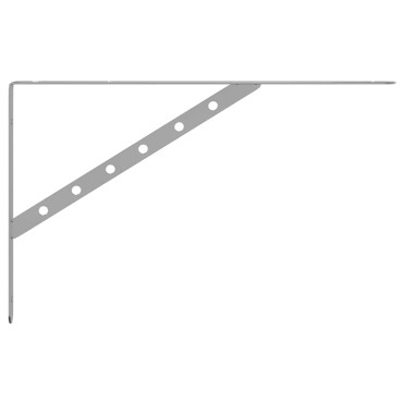 vidaXL Στηρίγματα Ραφιών 4 τεμ. Ασημί 40x2,5x25cm Ανοξείδωτο Ατσάλι