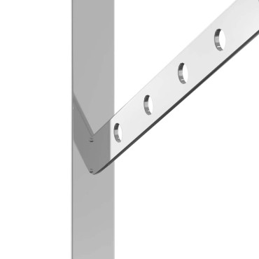 vidaXL Στηρίγματα Ραφιών 4 τεμ. Ασημί 40x2,5x25cm Ανοξείδωτο Ατσάλι