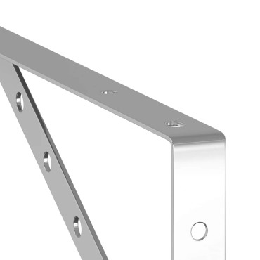 vidaXL Στηρίγματα Ραφιών 4 τεμ. Ασημί 40x2,5x25cm Ανοξείδωτο Ατσάλι