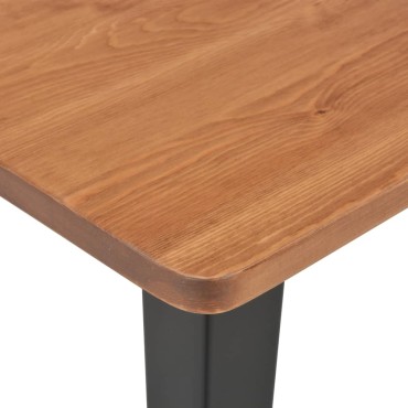 vidaXL Σετ Επίπλων Μπαρ 3 τεμ. Μαύρο Ατσάλινο 60x60x108cm