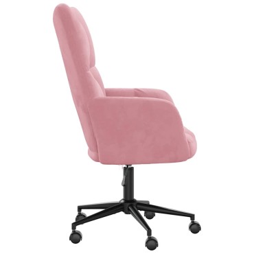 vidaXL Πολυθρόνα Relax Ροζ Βελούδινη 61,5x69x(94,5-102)cm 1 τεμ.