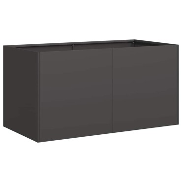 vidaXL Ζαρντινιέρα Μαύρη 80x40x40 εκ. από Χάλυβα Ψυχρής Έλασης