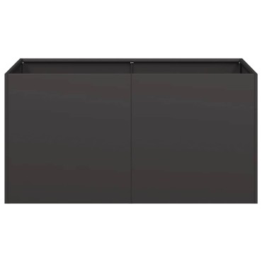 vidaXL Ζαρντινιέρα Μαύρη 80x40x40 εκ. από Χάλυβα Ψυχρής Έλασης