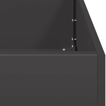 vidaXL Ζαρντινιέρα Μαύρη 80x40x40 εκ. από Χάλυβα Ψυχρής Έλασης