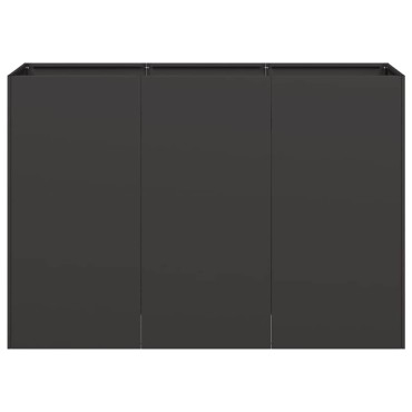 vidaXL Ζαρντινιέρα Μαύρη 120x40x80 εκ. από Χάλυβα Ψυχρής Έλασης